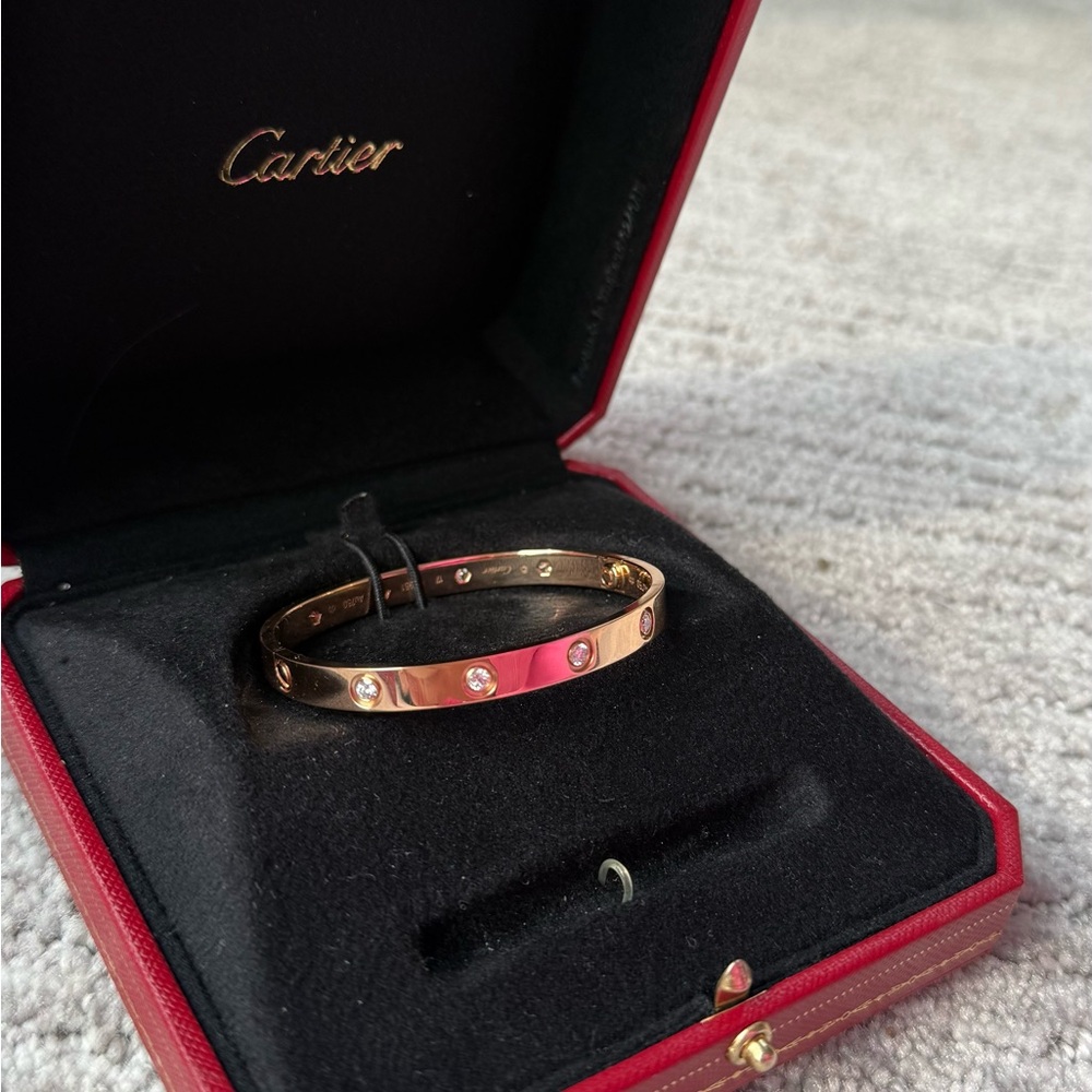 Cartier Gold Bracelet with diamonds